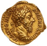 Marcus Aurelius, AD 161-180. Gold Aureus (7.21 g), Rome, struck AD 169.