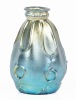 Tiffany Favrile Blue and Gold Iridescent Small Vase