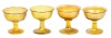 Tiffany Favrile, Gold Iridescent Sherbet or Champagne Goblets Four (4) Total