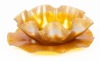Tiffany Favrile Ruffled Bowl with Underplate in Iridescent Gold