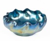 Tiffany Blue Iridescent Favrile Glass, Master Salt Cellar