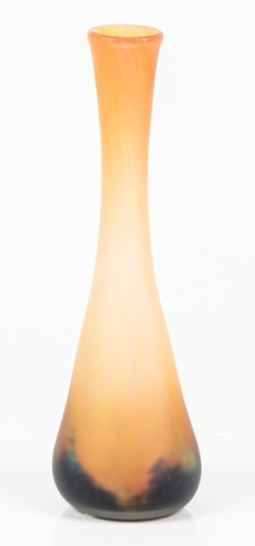 Le Verre Francais Vase, Stunning Colors, Slender and Elegant Shape 12" Tall