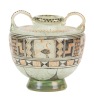 Ludwig Moser Glass, Two-Handled Short Vase. A Striking Piece of Bohemian Art Glass