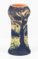 De Vez, Pseudonym of Charles Camille Truiti&Atilde;&copy; Varreux, France. Scenic Landscape Cameo Glass Landscape in Sunset Colors
