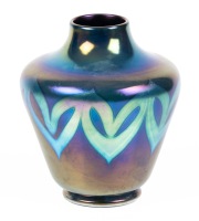 Alton Mfg. Trevaise Iridescent Vase in Amethyst, Silver and Blue