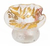 Eranst Baptiste L&Atilde;&copy;veill&Atilde;&copy; Glass Vase With Thick Gilt Enamel Thistles