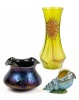 European Glass: Three (3) Outstanding and Quite Diverse Pieces including the Blue, Iridescent, Conch Shell Art Glass by