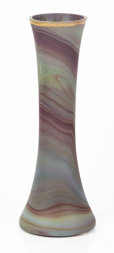 Sevr&Atilde;&copy;s Antique FrenchMarble Glass, Flared Vase ca. 1880-90