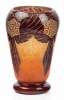 Charder, (Charles Schneider) Signed, Dramatic, Large, Art Deco Cameo Glass Vase