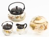 Smith Brothers of the Mount Washington Glass Company, Late 19th Century
Four Pieces, Creamer and Sugar, Vanity Jar and