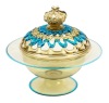 Large, Antique Venetian Style Compote with Notes as Made by Steuben Glass