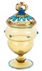 Antique Venetian Style Lidded Urn/Bowl Noted as Made by Steuben Glass