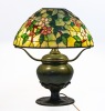 Tiffany Studios Apple Blossom Lamp in Exceptional Condition. Stamped Tiffany Studios New York Inside Rim of Shade ca. 19