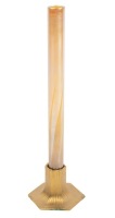 Wonderful Tiffany Studios Favrile and Tiffany Studios New York candlestick vase which stands on a gilt gold bronze vase