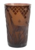 Daum Nancy Monumental Art Deco Lobby Vase of Three Stylized Deer
