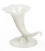 A Steuben Verre de Soie glass cornucopia vase.