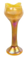 Tiffany Studios Impressive, Large Favrile Vase with Fluted Mouth, 1899-1900 with Paper Tag on Underside of Base