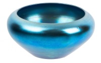 Steuben Glass "Aurene" Large Bowl, Beautiful Blue Iridescence
