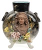 &Atilde;&permil;mile Gall&Atilde;&copy; Glazed Earthenware and Faience Molded Vase with an Incredible Allegorical Figure in Superior Detail