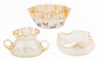 New England Glass Company, Pomona Glass, Three (3) Outstanding Bowls