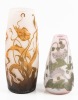 Broma and Souvanka Cameo Glass Vases, Germany and Hungary