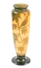 La Rochere Acid Etched Cameo Glass, Two Layers Creating Mesmerizing Fall Colors Over a Soft Pink and Cream Glass
