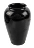 Steuben Glass: Understated Elegance in this Black on Black Acid Etched Japanese Patterned Vase