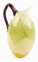 Andr&Atilde;&copy; Delatte Nancy. Outstanding Clutha Glass Lemonade Pitcher, With Pale Stylized Leaf Patterns