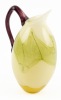 Andr&Atilde;&copy; Delatte Nancy. Outstanding Clutha Glass Lemonade Pitcher, With Pale Stylized Leaf Patterns
