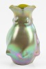 Unusual Wilhelm Kralik and S&Atilde;&para;hn Free-Form Vase with Silver Iridescence ca. 1890