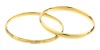 Pair of Ladies 14K Yellow Gold Hinged, Clasped Bangle Hoop Bracelets