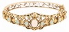 Ladies Gorgeous 14K Yellow Gold Florentine Style Opal Bracelet
