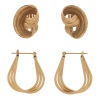 Two Pairs of Handsome 14K Yellow Gold Earrings: Post and Clip-On