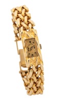Ladies Vintage 14K Yellow Gold Baum & Mercier Wrist Watch of Impressive Weight. Keeps Time Perfectly
