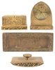Tiffany Studios Four Piece Venetian Gilt Bronze Desk Accessories