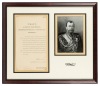 Tsar Nicholas II, Last Emperor of Russia: Order of Saint Stanislaus 3rd Class. Document Signed
