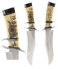 D.E. (Dennis) Friedly, Cody Wyoming Spectacular Bowie Knive with Scrimshaw Fossil Walrus Grip