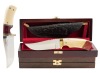 Complimenting Pair of Knives by S. Mackrill Custom Knives with Matching Scales and Sheaths