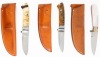 Three Beautiful Pendleton Fixed Blade Knives, Volcano, California. with Striking and Handsome Scales