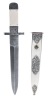 Charles Weiss Ceremonial Presentation Dagger with Excellent Engravings on the Scabbard and Handle with a Damascus Steel
