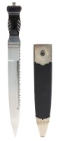 Weiss Knife Makers, Phoenix: Intimidating Long Knife with a High Mirror Finish and no Frills Buffalo Horn Scales with Sc