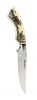Supremely Crafted Fixed Blade Knife with Spectacular Reverse Scrimshaw Phenolic Scales