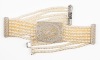 Beautiful 18K White Gold Choker with Diamonds and Pearls