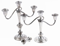 Pair of Gorham Sterling Silver Candelabras Weighted and Reinforced