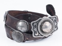 Striking Navajo Style Concho Belt Using Nine (9) US Liberty Head Silver Dollars