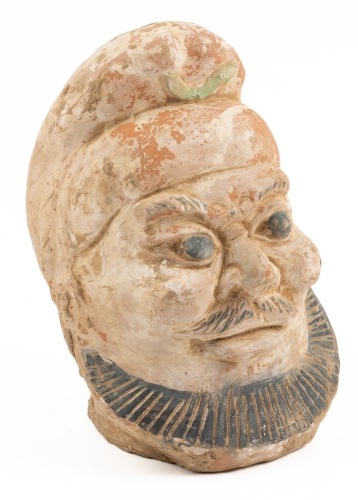 Antique Terracotta or Earthenware Sculptural Head Possibly Tang Dynasty
