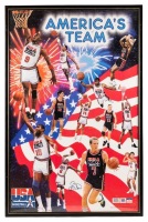 Vintage Original 1992 "America's Team" Poster, 1992 Olympic Team Signed by Larry Bird. AKA The Dream Team