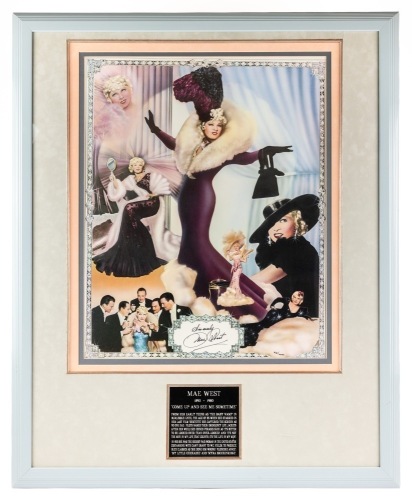 Mae West: Scandalous, Fabulous Broadway and Screen Star, Signed Limited Edition Poster Framed