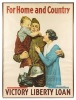 Original WWI Liberty Bond Poster from 1918 "For Home and Country". Incredible Stone Lithographic Printing