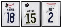 Three Signed Jersey from Men's and Women's National Soccer League
 Yunus Musah, Sergino Dest and Megan Rapinoe